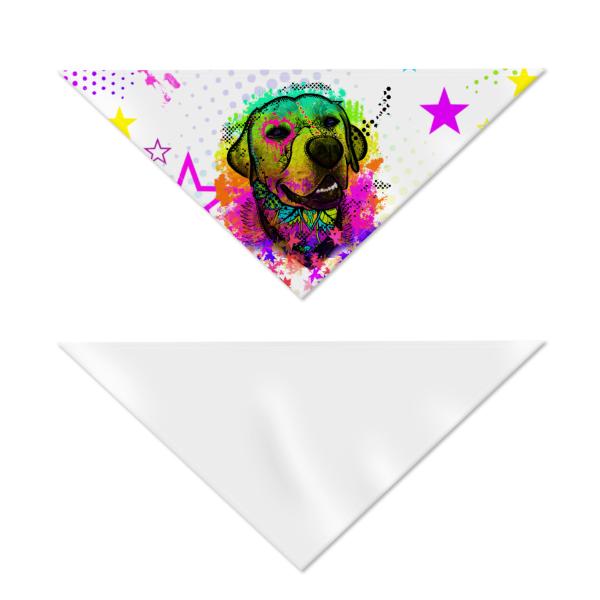 Hunde-Bandana Leo - Popart Hundedesign, 100 % Polyester, 70x30 cm, verstellbar, waschbar - Kopie